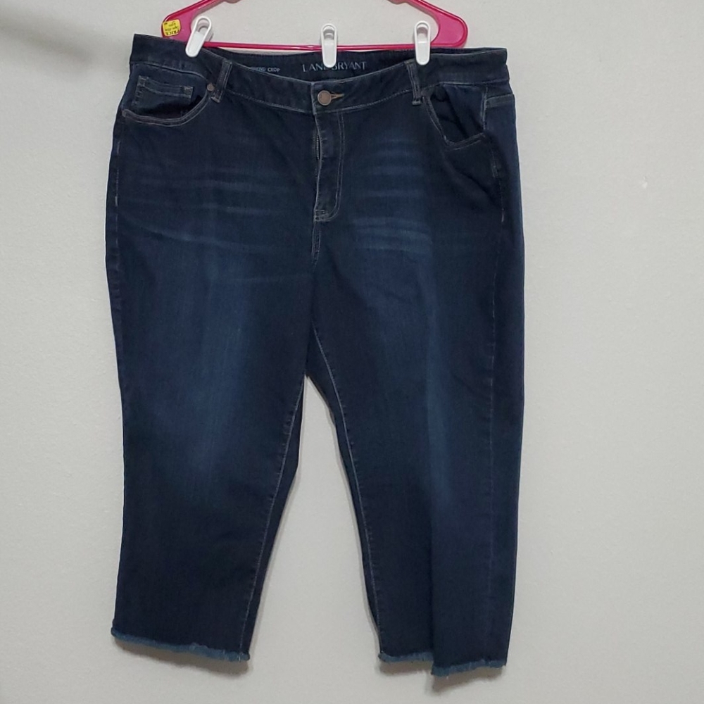 Lane Bryant denim girlfriend crops
